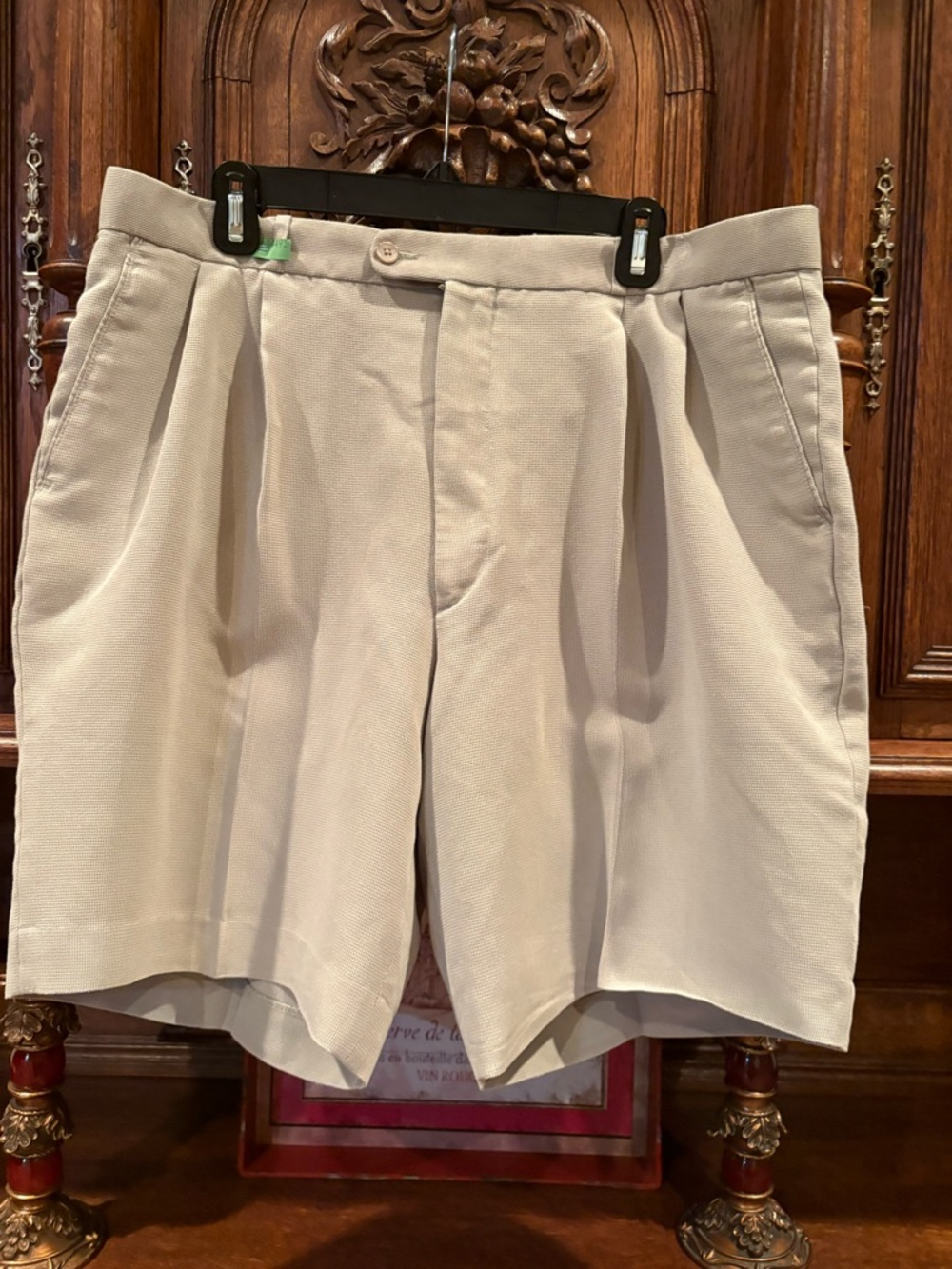 Men's Tan Knit Casual Shorts